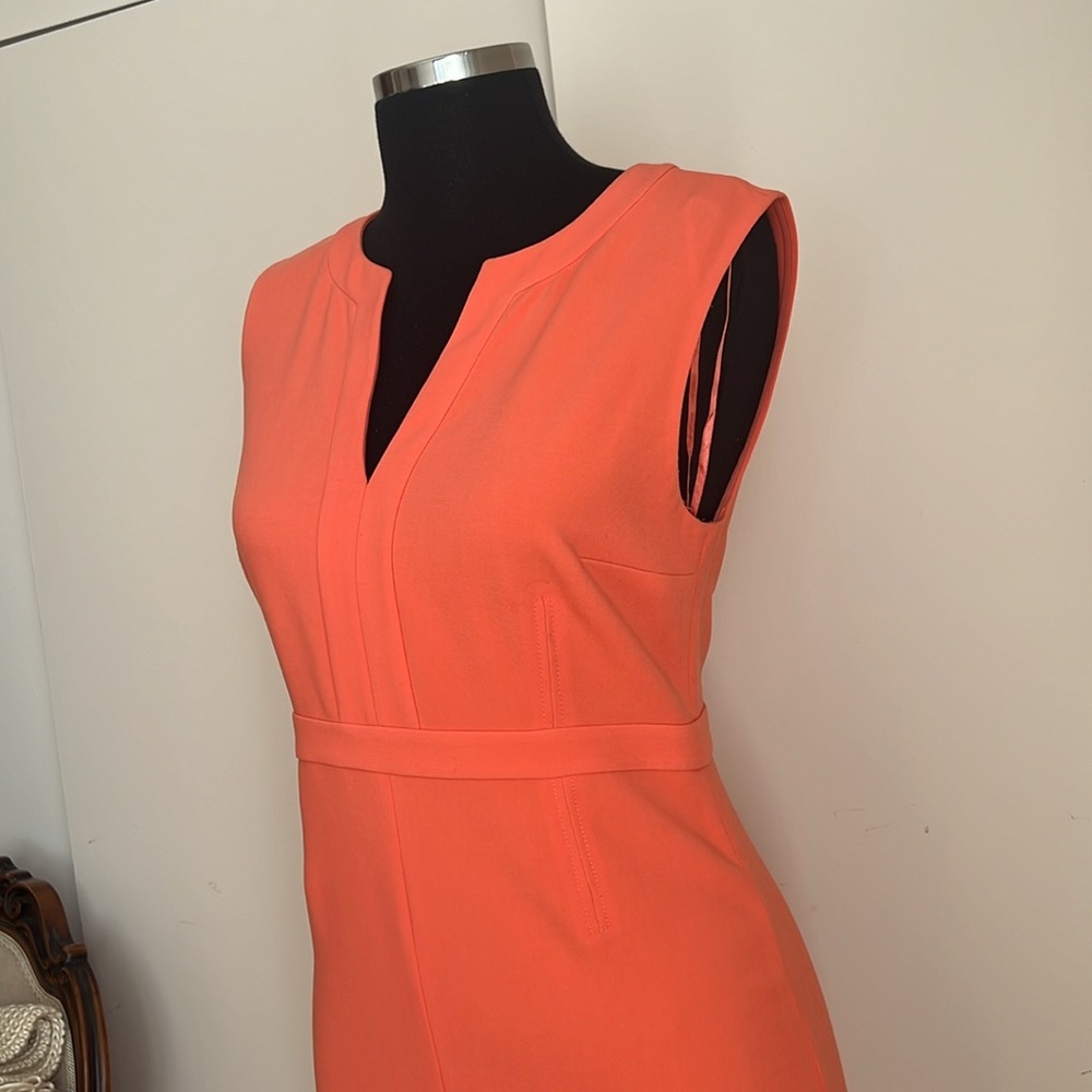 Diane von Furstenberg melon sleeveless sheath midi dress size 4 - Picture 8 of 9